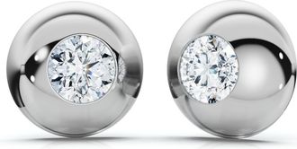 Pompeii3 2Ct TW Diamond Button Studs 14k Gold Lab Grown