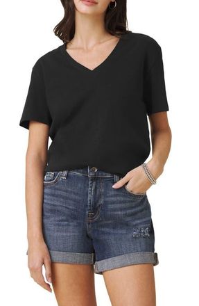 Splendid Louisa Boyfriend Fit V-Neck Cotton T-Shirt in Black at Nordstrom, Size X-Large