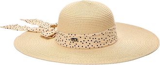 Surell Accessories Bow Straw Sun Hat