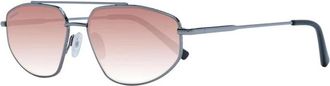 Serengeti Eyewear Gunmetal Pink Aviator Zonnebril - Heren - Zonnebrillen - Grijs - ONE Size - Accessoires