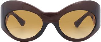 Versace Yellow Gradient Brown Irregular Ladies Sunglasses VE4462 54462L 58
