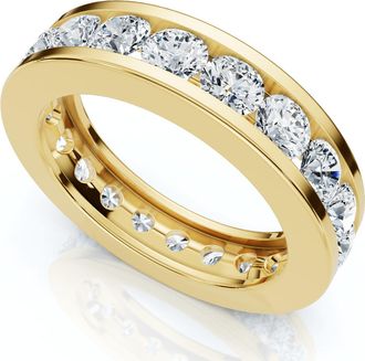 Pompeii3 2Ct Channel Set Diamond Eternity Ring 14k Gold or Platinum Lab Grown