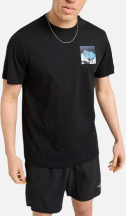 The North Face Mens The North Face Mens T Shirts Energy Mountain Graphic Casual Summer Pullover Tee - Black - Size: 42