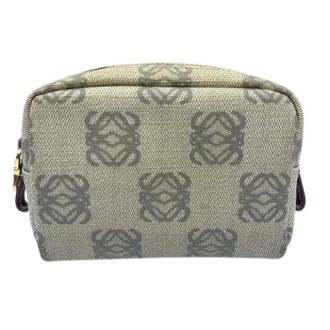 Loewe Pre-owned PVC Anagram Cosmetic Pouch Gray - Dames - Pre-owned - Grijs - Maat: ONE Size