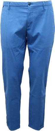 AT.P. CO Slim Fit Broek met Omgeslagen Zoom - Heren - Chinos - Blauw - XL - Broeken