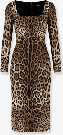 Dolce & Gabbana Vestito Midi con stampa Animalier - DOLCE & GABBANA - gender_Woman