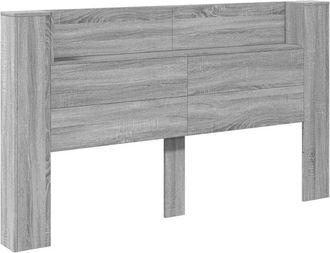 vidaXL Cabecera Con Led Con Estante Gris Sonoma 180 X 16,5 X 103,5 Cm Vidaxl