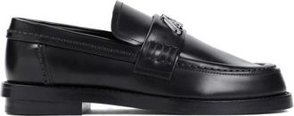 Alexander McQueen Seal-Plaque Leder Loafer - Dames - Loafers - Zwart - 35 EU - Leer - Schoenen