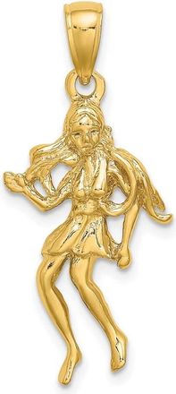 Diamond2Deal 14k Yellow Gold Large Virgo Zodiac Charm