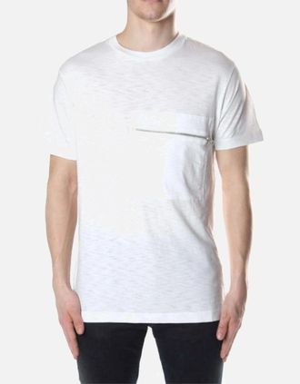 Diesel Mens DIESEL T DET Mens T Shirt Crew Neck Casual Summer Cotton Polo Casual White Tees - Size: 38