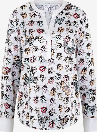 Herzen&rsquo;s Angelegenheit Bluse aus Seide mit Marienk&auml;fer- und Schmetterlingsprint