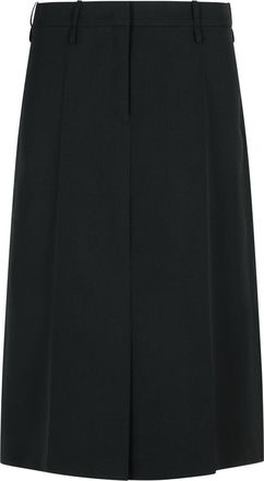 Jil Sander Black Wool Skirt