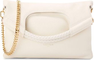 Cole Haan Carolyn Leather Foldover Tote in Ivory at Nordstrom