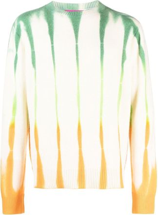 The Elder Statesman abstract-pattern cashmere jumper - men - Cashmere - M - Neutrals