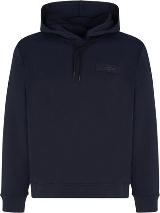Paul & Shark Active Fleece Hoodie - male - Paul & Shark - Hoodies - Blue - 3XL - Sweatshirts & Hoodies