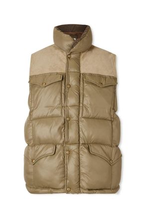 Ralph Lauren Suede-Trimmed Shell Gilet