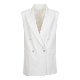 Tagliatore Vests, female, White, Size: XS Bernice Vest