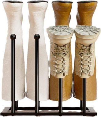 OEM Etagere A Chaussures - Support A Bottes Autoportant En Acier Epoxy - Pour Entree Couloir Garage - 4 Paires