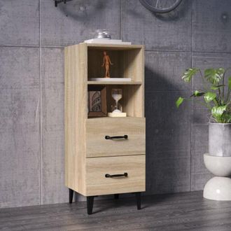 vidaXL Credenza Rovere Sonoma 34,5x34x90 cm in Legno Multistrato - Vidaxl