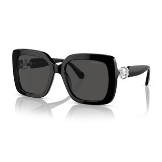 Swarovski Sunglasses Square Full Rim, Black Frame And Dark Grey Lens Sk6001100187