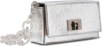 Furla Bloombag Mini Shoulder Bag Silver >