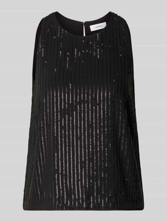 Comma Blusentop mit Paillettenbesatz in Black, Gr&ouml;&szlig;e 42