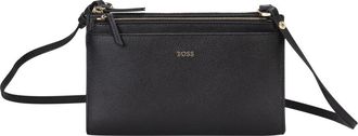 HUGO BOSS Mini Alyce Leather Crossbody Bag in Black at Nordstrom