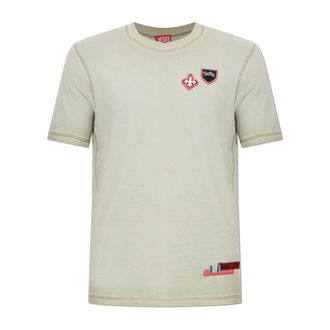 Diesel Tops, Heren, Groen, XS, Katoen, T-Bowie Katoenen T-shirt