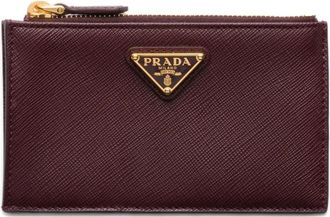 Prada Portacarte in pelle Saffiano - Rosso