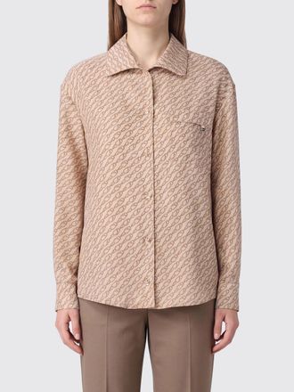 Herno Graphic Print Silk Shirt with Zip Pockets