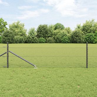 Berkfield Home Hexagon Fence Grey 0.8x100 m Steel