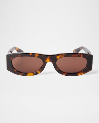 Off-white Men & apos;s Orlando Acetate Oval Sunglasses