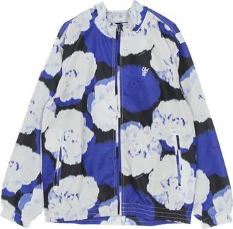 HUF Blauwe Windbreaker Jas met Hoge Hals - Heren - Zomerjassen - Veelkleurig - S - Polyester - Jassen
