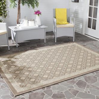 Safavieh Alfombra contempor&aacute;neo de polipropileno beige, 122 x 170 cm