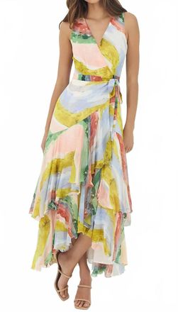 Hutch Trinity Sleeveless Maxi Wrap Dress In Cascade
