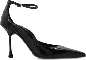 Jimmy Choo London Quinci 95en Schoenen - Dames - Pumps - Zwart - 39 1/2 EU - Leer - Schoenen