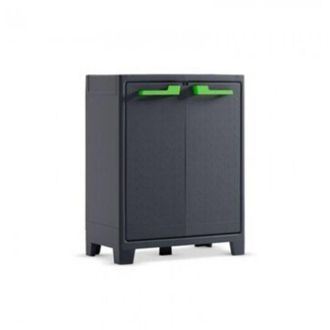 Keter Moby Basso Xl - Armario Estanco Cert. Ipx3 - Color Doble Tirador (verde O Gris) - Ista 6 - 80x44x100h