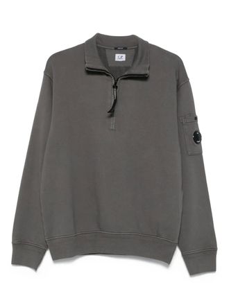 C.P. Company half-zip pocket sweatshirt - men - Cotton - S - Grey