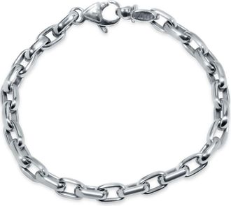 Pompeii3 Mens Classic Round Link 14k Gold (32gram) or Platinum (52gram) 7mm Bracelet 8.5