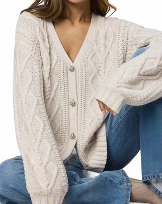 Splendid Womens Harlow Heart Cardigan In Beige