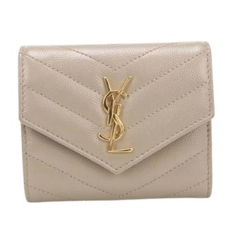 Saint Laurent Pre-owned Tri-fold Wallet - - Pre-owned - Donna - Beige - ONE SIZE