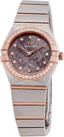 Omega Constellation Quartz Diamond Purple Dial Ladies Watch 13125256099001
