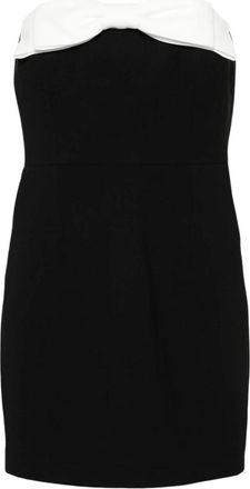 New Arrivals Zwarte Strapless Strik Detail Jurk - Dames - Korte kleedjes - Zwart - L - Leer - Kleedjes