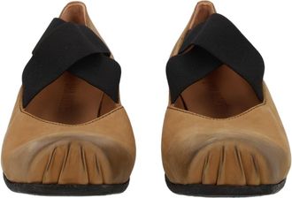 Uma Wang Soft Calf Leather Gathered Flats