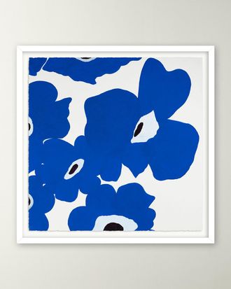 RFA Fine Art Poppy Dreams Blue Hand-Embellished Giclee by H. Scott