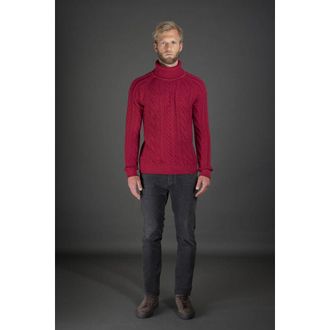 Moorer MenS Red Cable Knit Sweater, Size 54