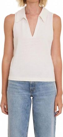 Nation Ltd Roberta Collared Tank In Porcelain