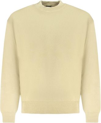 HUGO BOSS Mens Knitwear Crew Neck Jumper 50470902 - Cream Cotton - Size Large