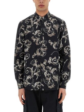 Versace Jeans Couture Baroque Outline Print Shirt-Uomo