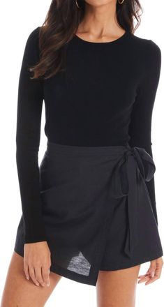 Allison New York Rita Long Sleeve Top In Black